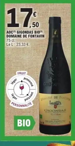 E.Leclerc Aoc gigondas bio domaine de fontavin offre