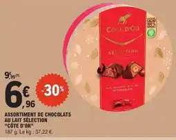 E.Leclerc CÔTE D'OR Assortiment de chocolats au lait sélection offre