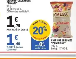 E.Leclerc POM'LISSE Chips de légumes offre