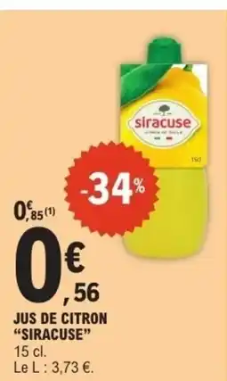 E.Leclerc SIRACUSE Jus de citron offre