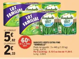 E.Leclerc BONDUELLE Haricots verts extra fins offre