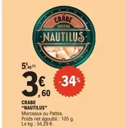 E.Leclerc NAUTILUS Crabe offre