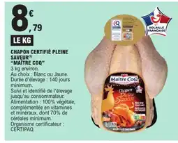E.Leclerc MAÎTRE COQ Chapon certifié pleine saveur offre