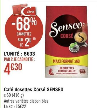 Géant Casino Senseo café dosettes corsé offre