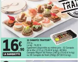 E.Leclerc 32 canapés traiteur offre