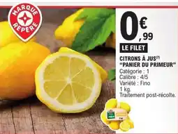 E.Leclerc PANIER DU PRIMEUR Citrons à jus offre