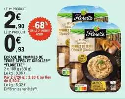 E.Leclerc FLORETTE Écrasé de pommes de terre cèpes et girolles offre
