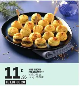 E.Leclerc Mini choux escargots offre