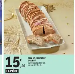 E.Leclerc Pain de campagne garni offre
