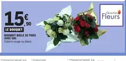 E.Leclerc Bouquet bulle 20 tiges avec sac offre