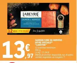 E.Leclerc LABEYRIE Saumon fumé de norvège offre spéciale offre