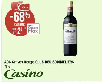 Bon plan sur l'aoc graves rouge club des sommeliers