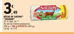 E.Leclerc SOIGNON Bûche de chèvre offre