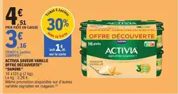 E.Leclerc DANONE Activia saveur vanille offre découverte offre