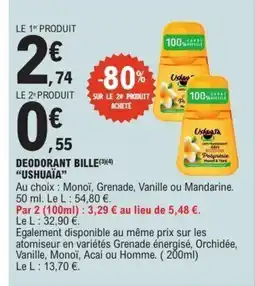 E.Leclerc USHUAÏA Deodorant bille offre
