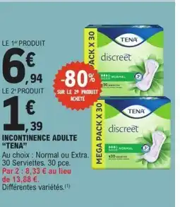 E.Leclerc TENA Incontinence adulte offre