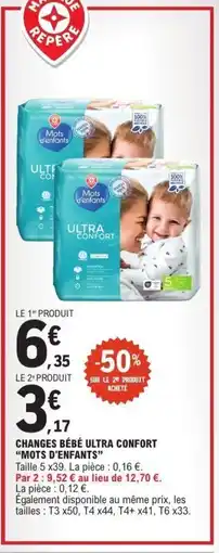E.Leclerc Changes bébé ultra confort offre