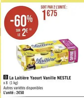 Géant Casino Nestle la laitière yaourt vanille offre
