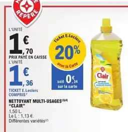 E.Leclerc CLAIR Nettoyant multi-usages offre
