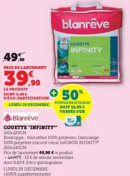 Super U Couette infinity offre