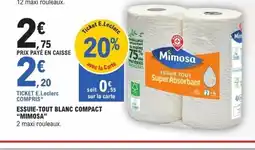 E.Leclerc MIMOSA Essuie-tout blanc compact offre