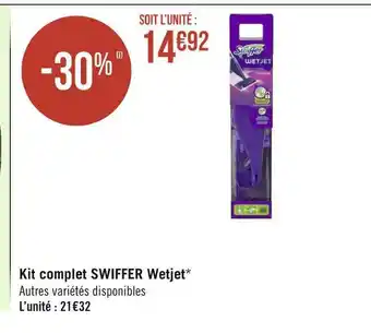 Géant Casino Swiffer kit complet wetjet offre