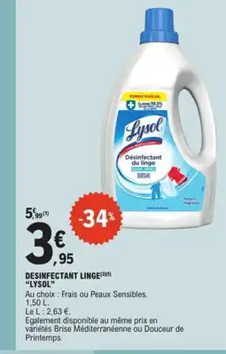E.Leclerc LYSOL Desinfectant linge offre