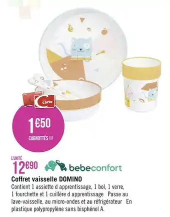 Géant Casino Bébéconfort coffret vaisselle domino offre