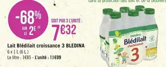 Géant Casino Bledina lait blédilait croissance 3 offre