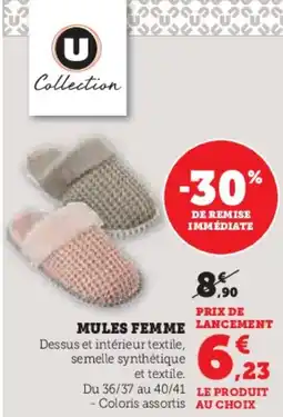 Super U Mules femme offre