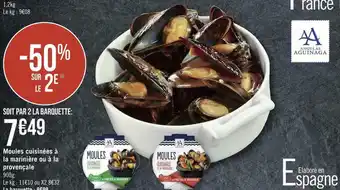 Géant Casino Moules cuisinées à la marinière ou à la provençale offre