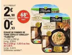 E.Leclerc FLORETTE Écrasé de pommes de terre cèpes et girolles offre