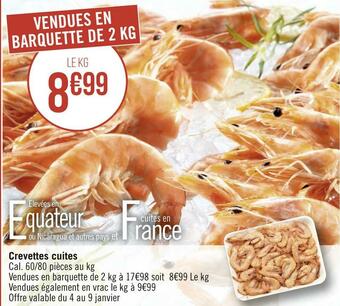 Géant Casino Crevettes cuites offre