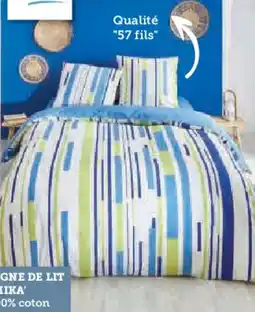 Super U Parure housse de couette +2 taies d'oreillers offre