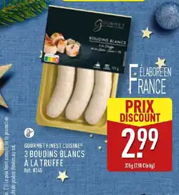 ALDI GOURMET FINEST CUISINE 3 boudins blancs à la truffe offre