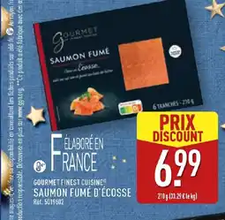 ALDI GOURMET FINEST CUISINE Saumon fumé d'écosse offre