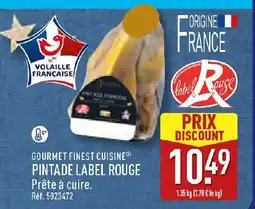 ALDI GOURMET FINEST CUISINE Pintade label rouge offre