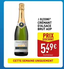 ALDI J. BLESSING Crémant d'alsace brut aop offre