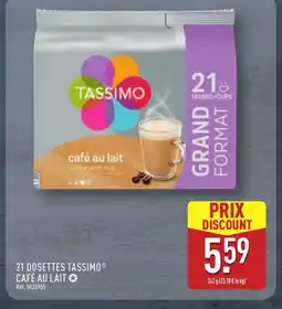 ALDI 21 dosettes tassimo café au lait offre