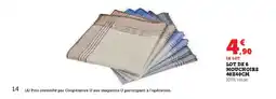 Super U Lot de 6 mouchoirs offre