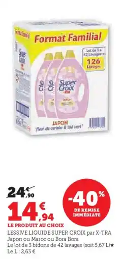 Super U Lessive liquide super croix offre