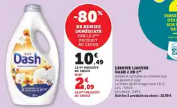 Super U Lessive liquide dash 2 en 1 offre