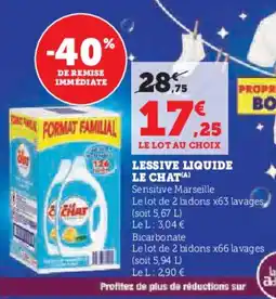 Super U Lessive liquide le chat offre