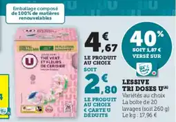 Super U Lessive tri doses u offre