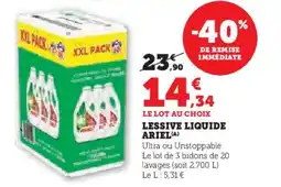 Super U Lessive liquide ariel offre