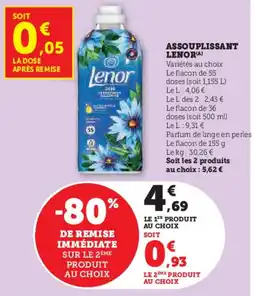 Super U Assouplissant lenor offre
