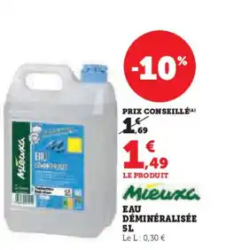 Super U Eau déminéralisée offre