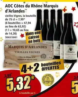 Norma Marquis d'arlandes aoc côtes du rhône vieilles vignes offre