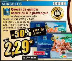 Norma Fjord queues de gambas nature ou à la provençale offre