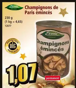 Norma Champignons de paris émincés offre